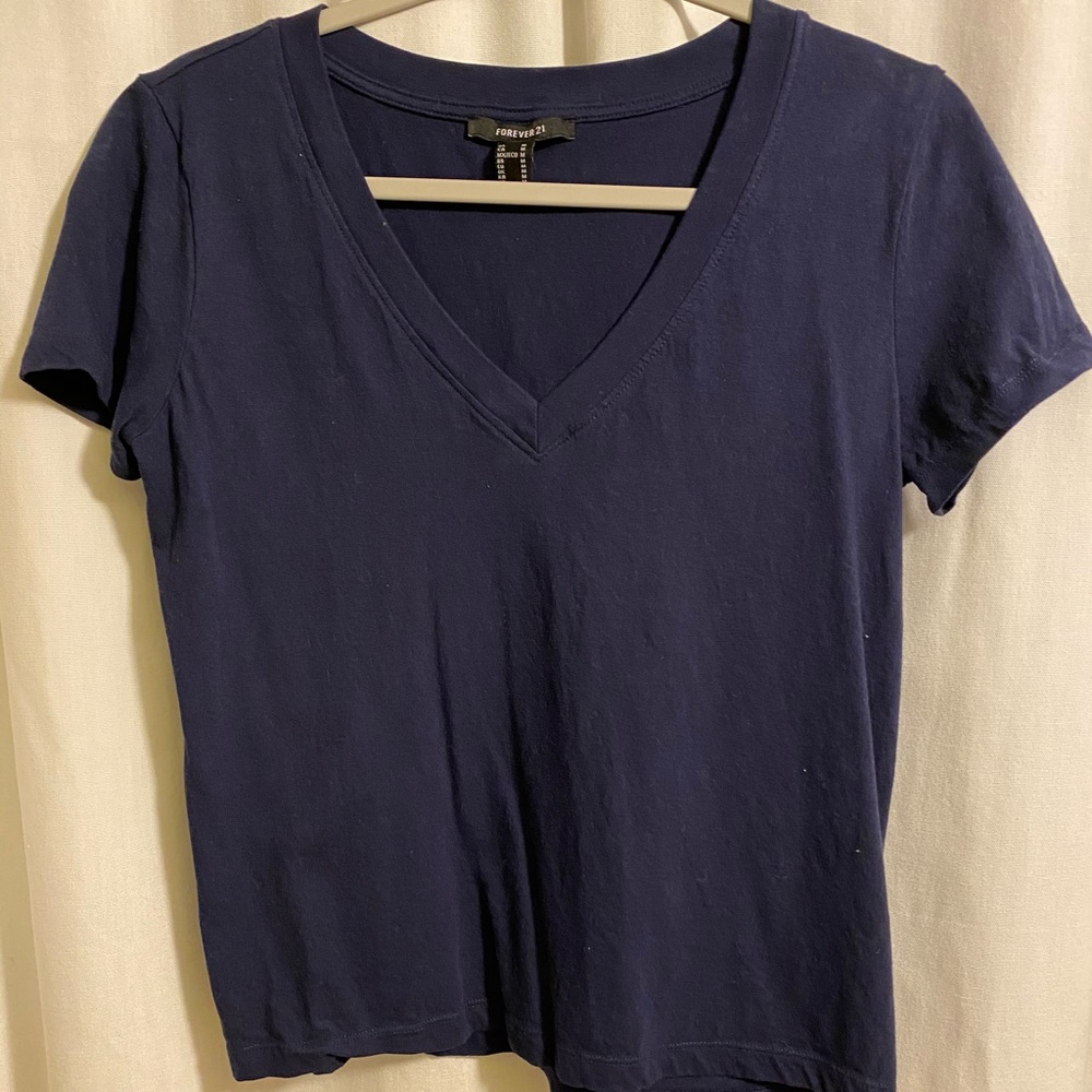 Blue V-Neck Tee Shirt